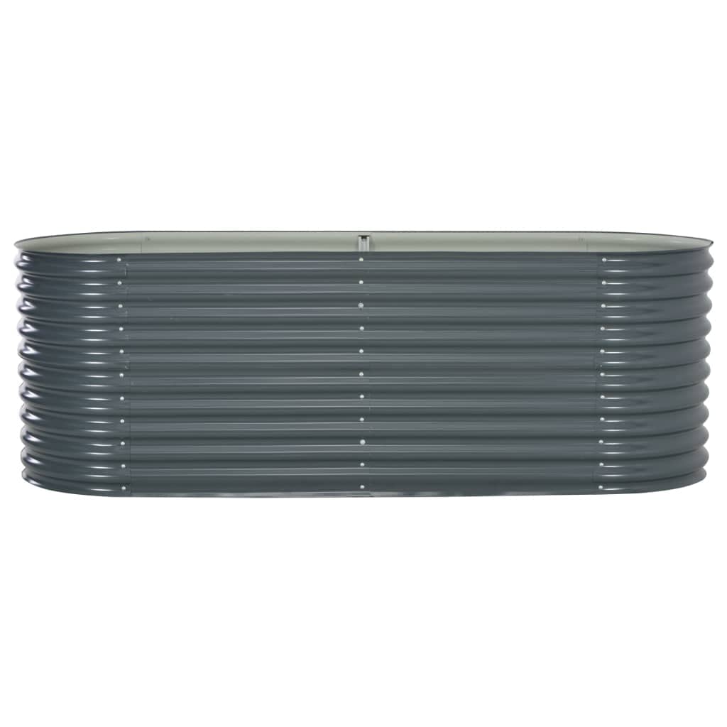 94.4x31.4x31.8 Inch Galvanized Steel Raised Garden Bed - Large Metal Planter Box for Vegetables, Flowers & Herbs - Outdoor Garden Decor for Yard, Balcony, Terrace (Gray)