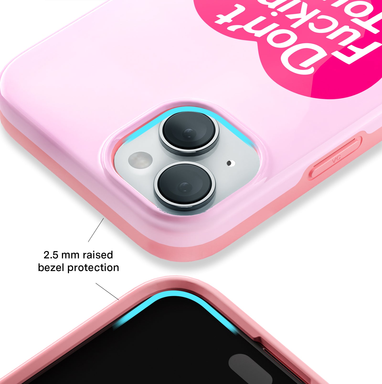 Don't Touch Me iPhone Case - Funny Protective Cover for iPhone 12/13/14/15 Pro Max - Perfect for Office, School & Everyday Use