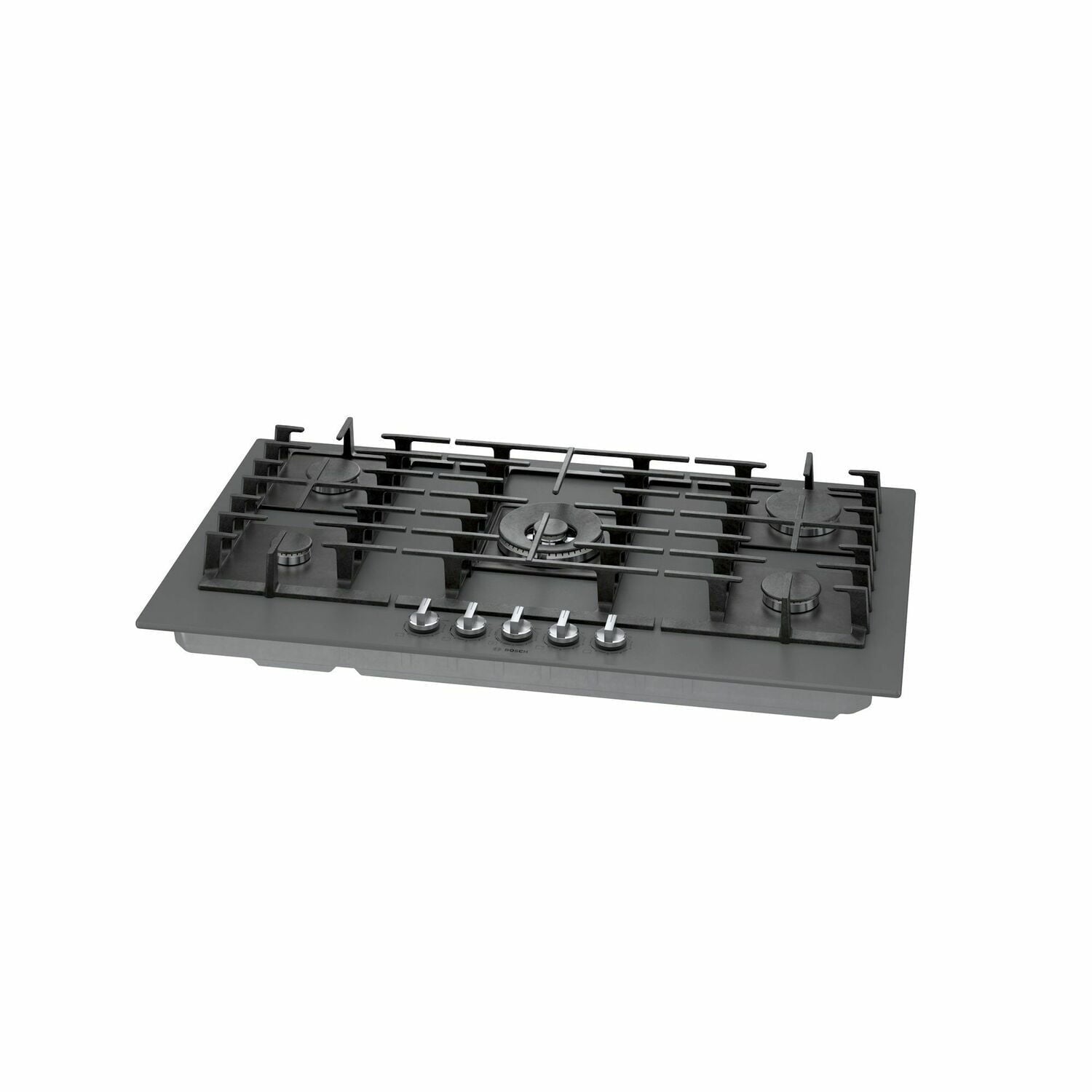 Bosch NGMP677UC 36-Inch Benchmark Gas Cooktop with Hard Glass Surface - Dark Silver - Professional Grade for Modern Kitchens | Perfect for Home Chefs & Entertaining