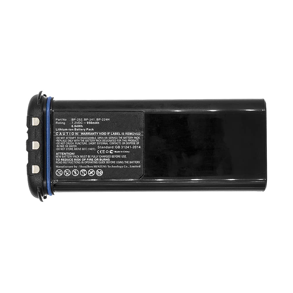 Synergy Digital 2-Way Radio Battery - 7.2V 950mAh Li-ion Replacement for Icom IC-GM1600 & BP-252 | High Capacity Marine & Outdoor Communication Power Solution