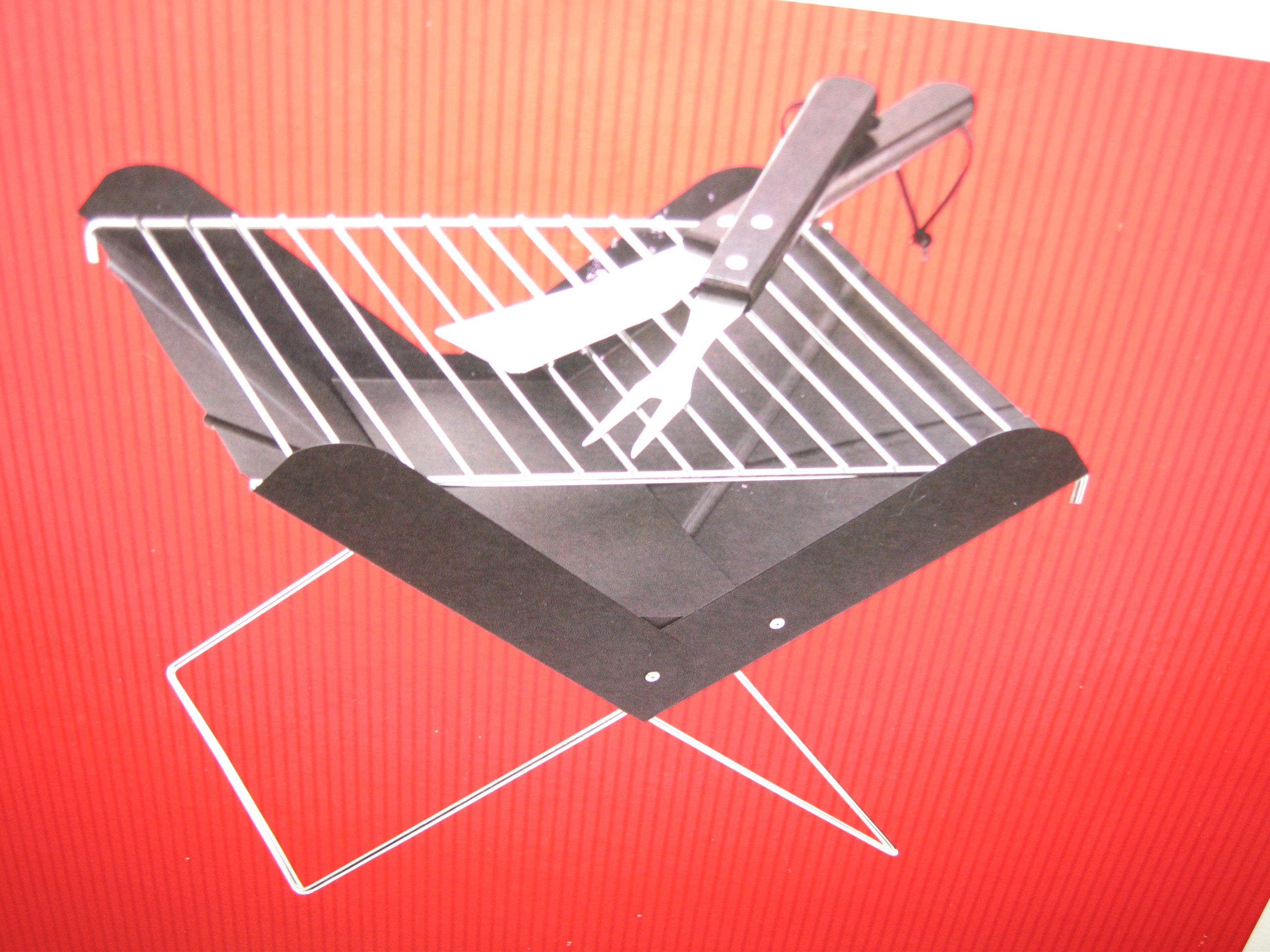Portable BBQ Grill with Pop-Up Design & Tool Set - Perfect for Camping, Picnics, and Backyard Cookouts