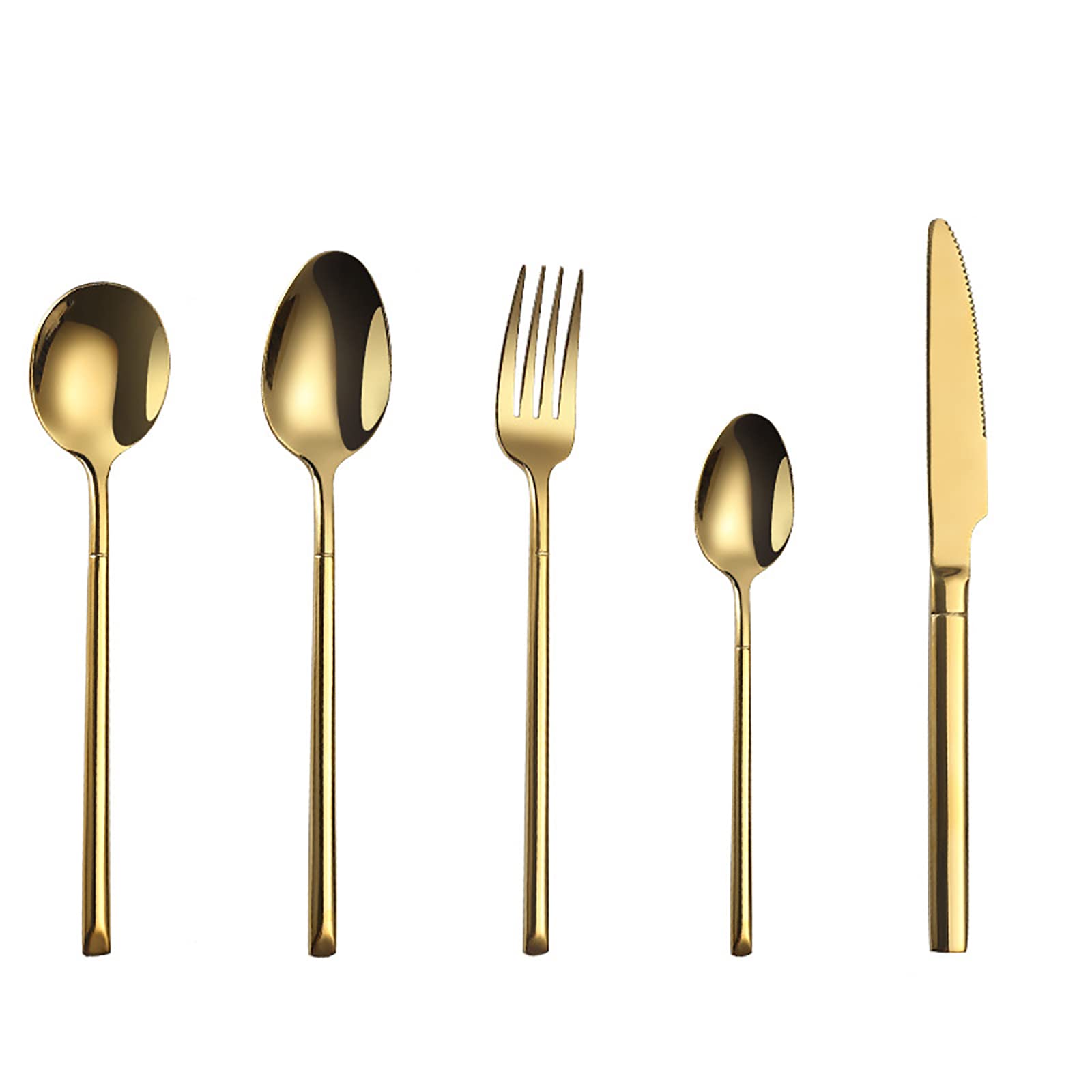 30-Piece Gold Silverware Set - 18/10 Stainless Steel Flatware Cutlery Set for 6 People with Forks, Spoons & Knives | Elegant Kitchen & Dining Utensils for Home, Restaurant & Party | Dishwasher Safe & Durable Tableware for Everyday Use & Special Occasions