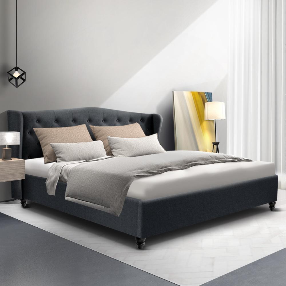 King Premium Altona Bed Charcoal Euro Top Mattress - Medium Firm Support with Cooling Bamboo Topper | Perfect for Master Bedrooms, Guest Rooms & Hot Sleepers
