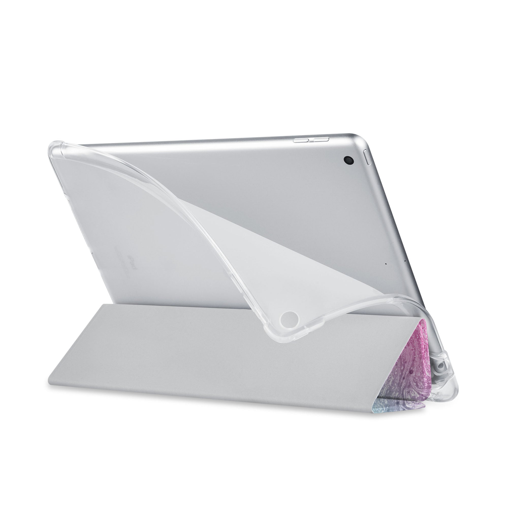 Premium iPad See-Through Case with Abstract Oil Painting Design - Slim Protective Cover for iPad Air/Pro, Perfect for Home, Office & Travel Use