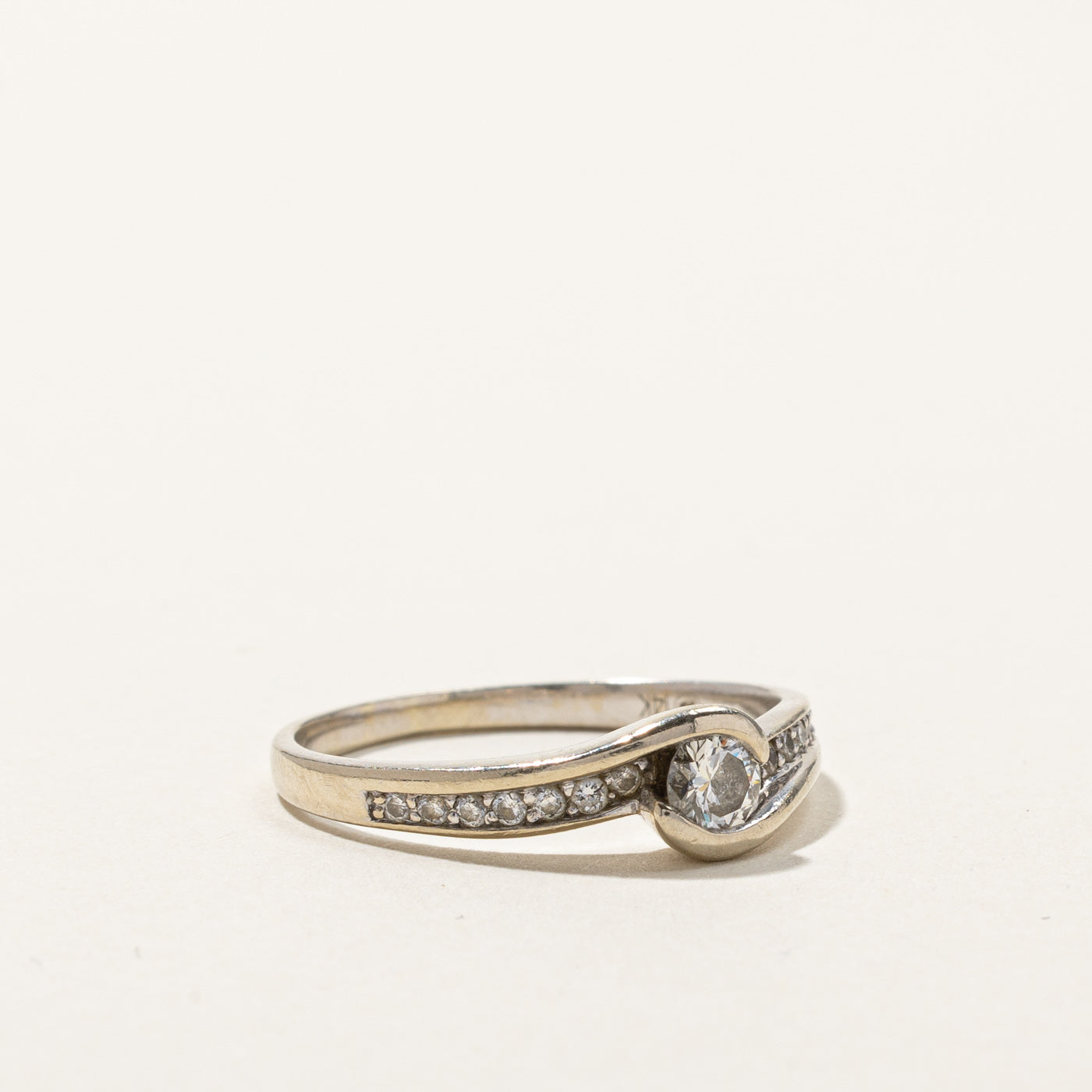 0.43ctw Semi Bezel Diamond Ring for Women - Size 7.5 | Elegant Wedding, Engagement & Anniversary Jewelry Gift
