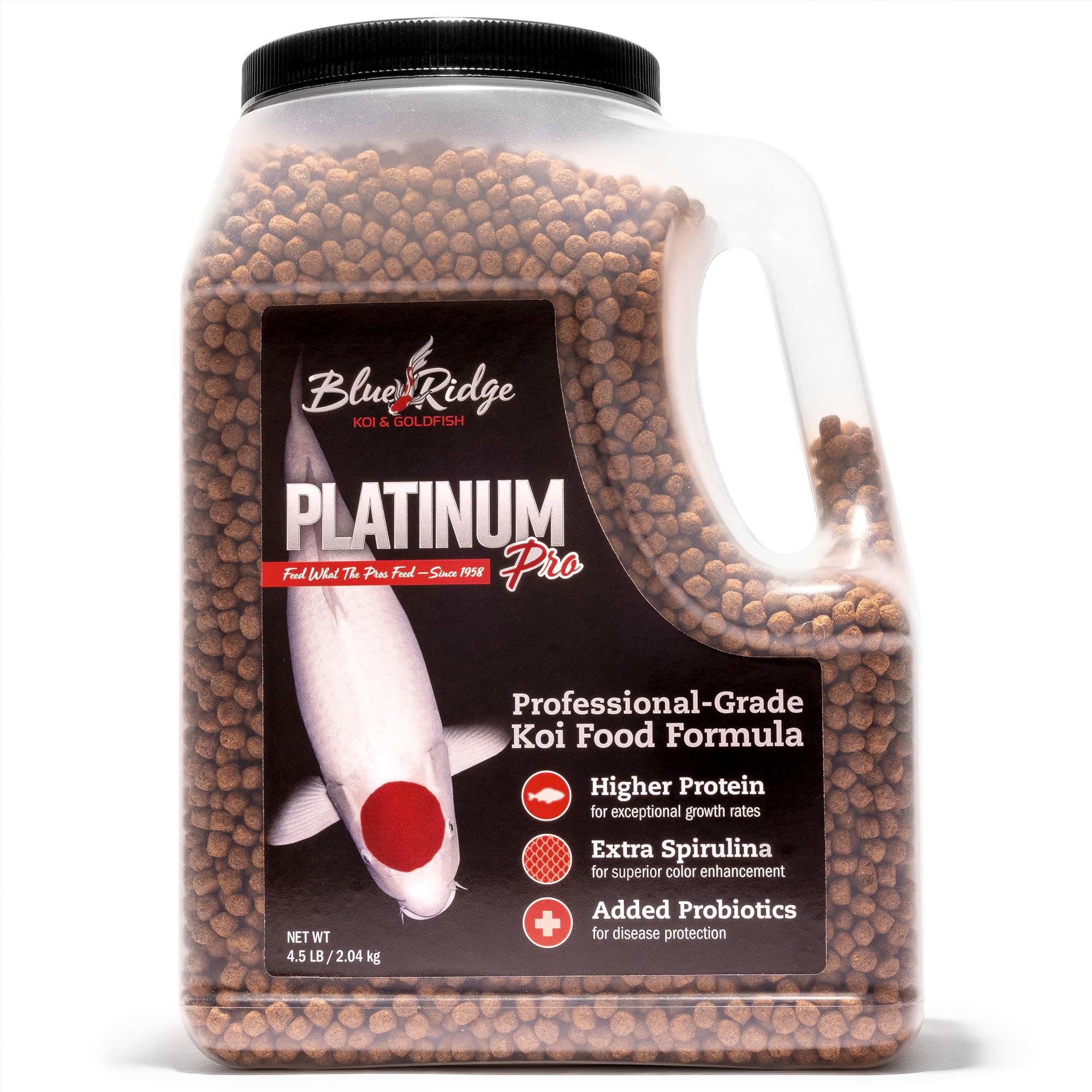 Premium Koi Fish Food 4.5lb - Floating Pellets for Ponds & Goldfish | Outdoor Pond Feeding