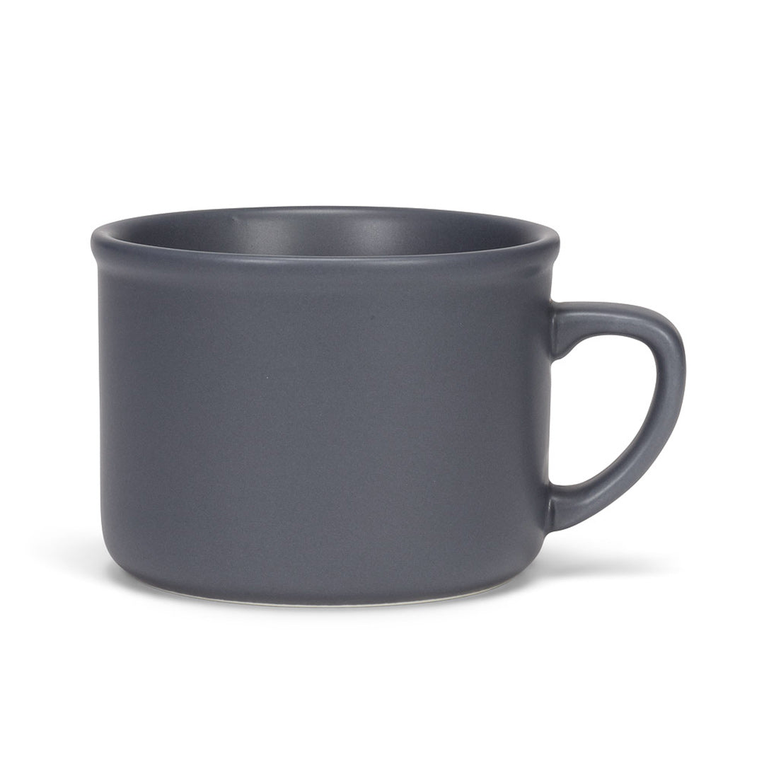 Premium Matte Grey Cappuccino Cup by Abbott - 8oz Ceramic Coffee Mug for Home, Office & Cafe Use