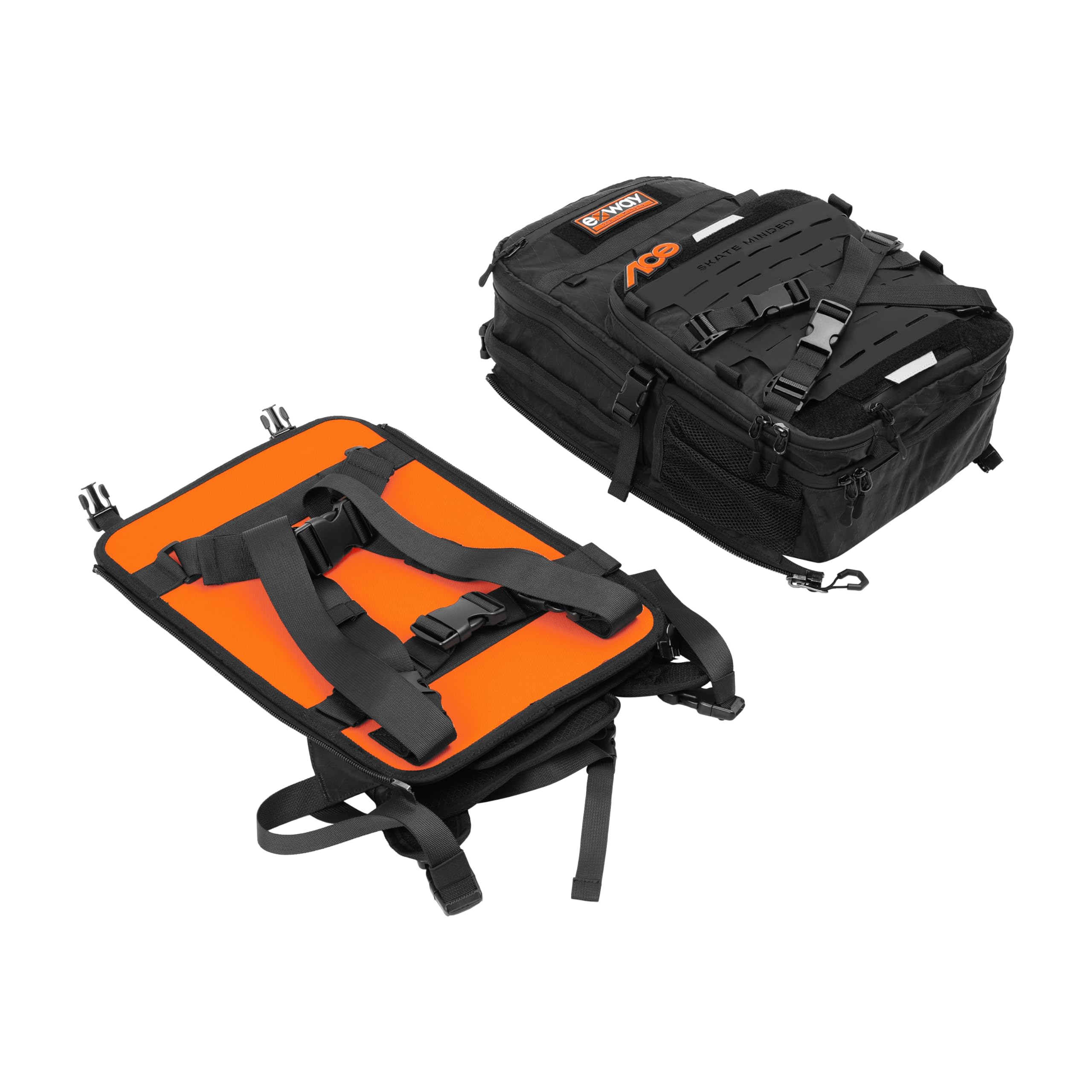 EXWAY 2nd Gen Pro Electric Skateboard Backpack - Waterproof Board Cover, Detachable Street Carry Bag, Multi-Functional Travel & Hiking Backpack with Laptop Compartment (Perfect for Commuting, Campus & Outdoor Adventures)