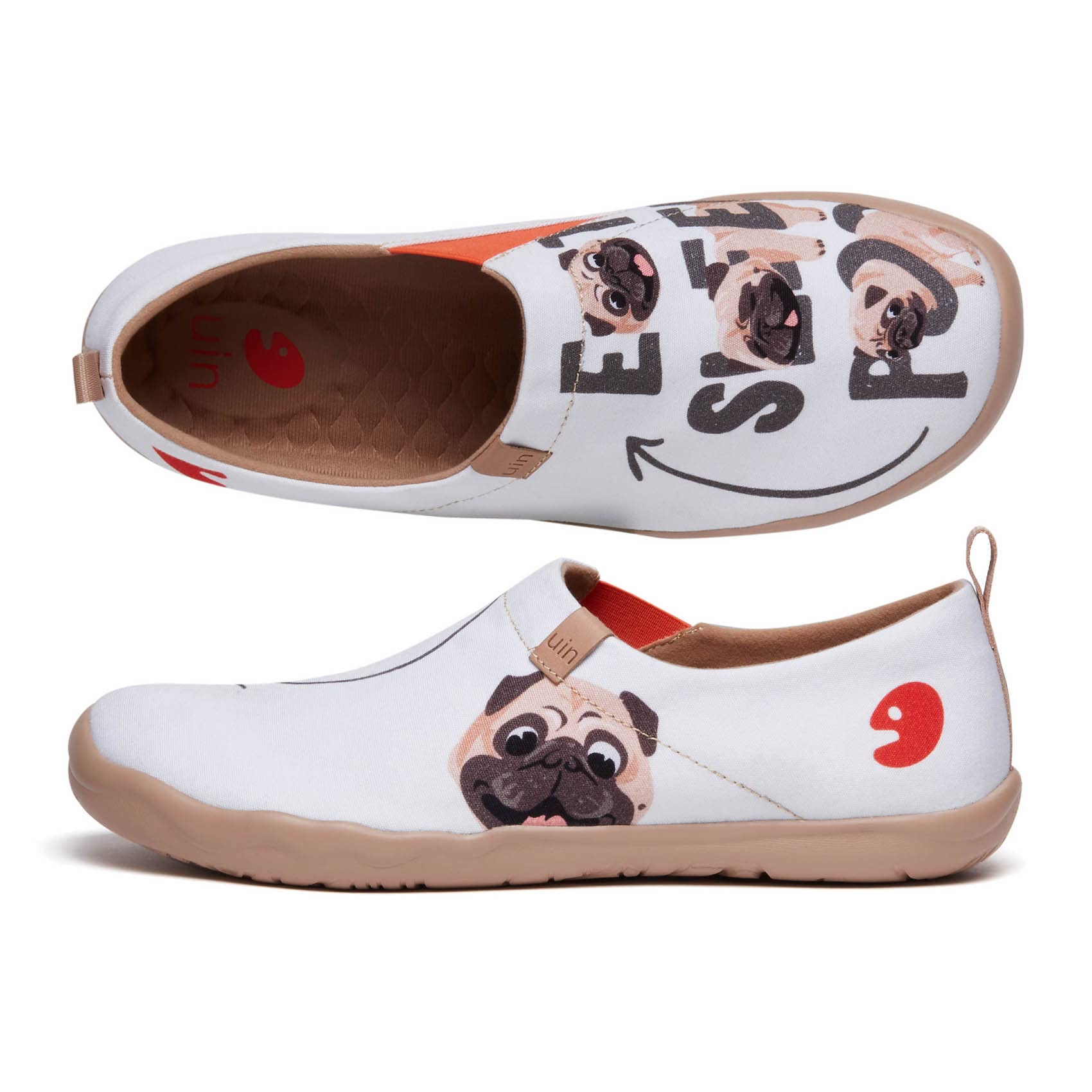 UIN Women's Lightweight Slip-On Canvas Loafers - Artistic Hand-Painted Travel Shoes for Casual Wear | Comfortable Fashion Sneakers Size 5.5 | Perfect for Walking, Travel & Everyday Use