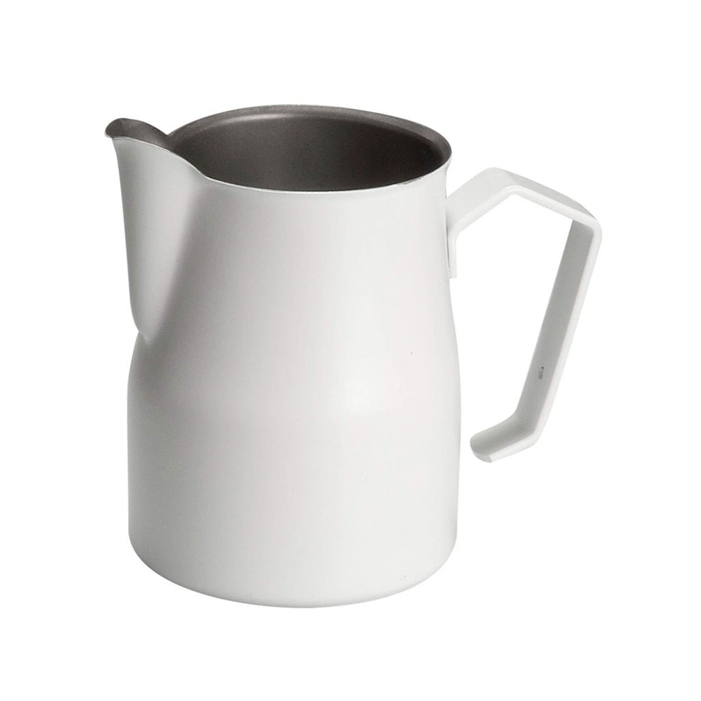 Motta 350ml White Europa Milk Frothing Pitcher - Professional Barista Steaming Jug for Latte Art, Coffee & Tea - Perfect for Home & Cafe Use