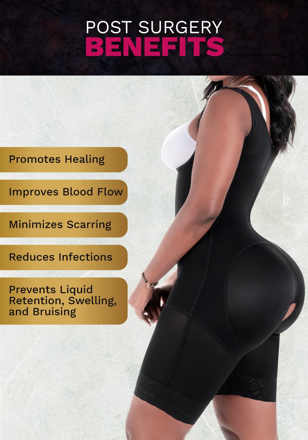 098BF Colombian Shapewear for Women - Guitar Shaped Fajas for Wide Hips & Hourglass Figure | Postpartum Recovery & Body Shaping | Perfect for Special Occasions & Everyday Wear