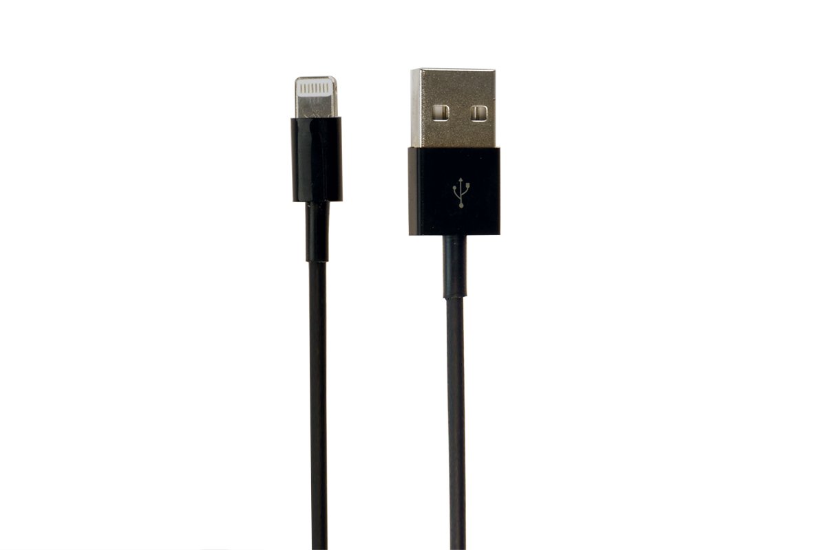 VisionTek Lightning to USB Cable 1M (3.3ft) - Fast Charging & Data Sync for iPhone iPad - Durable Nylon Braided Black Cable for Home Office Travel