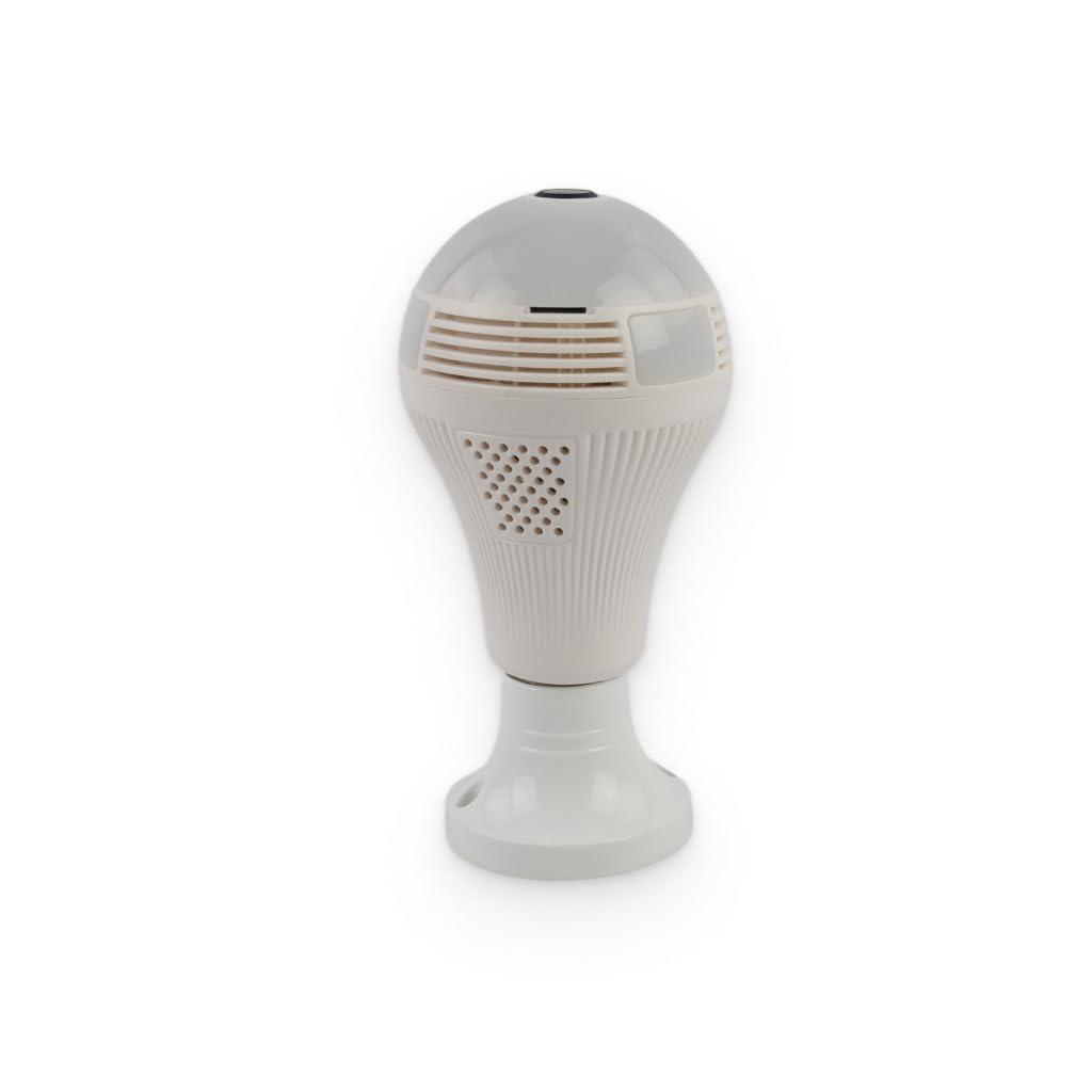 360° Panoramic Security Bulb Camera - Wireless Outdoor/Indoor Smart Light Bulb with Motion Detection & Night Vision - Perfect for Home Security, Garage, Backyard Monitoring