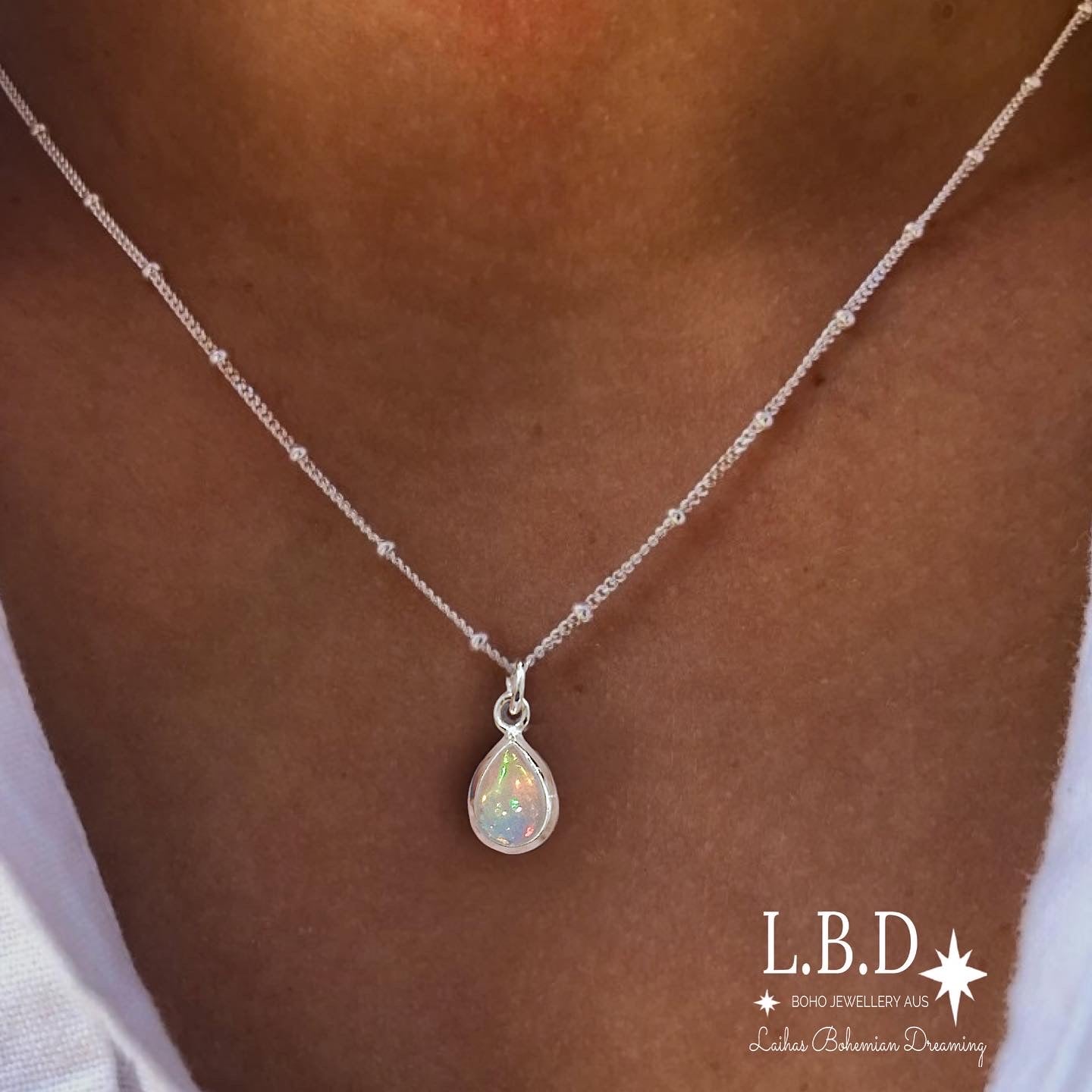 Laihas Sterling Silver Satellite Chain Necklace for Women - Dainty Layering Jewelry Gift for Birthday, Anniversary & Everyday Wear