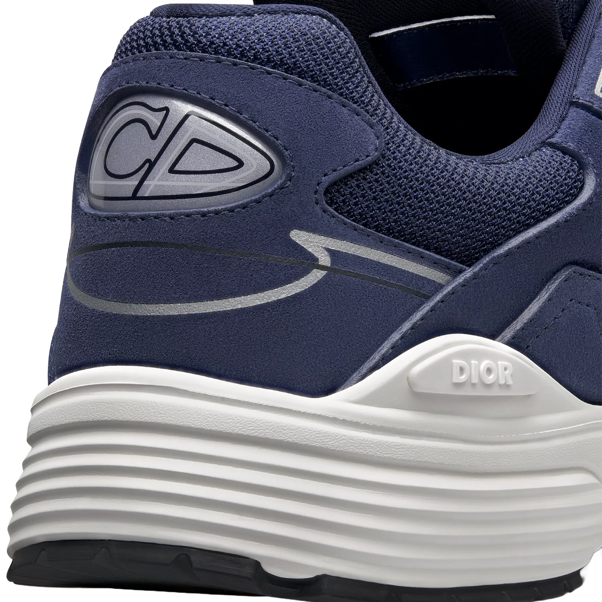 Dior B30 Countdown Sneakers - Navy Blue Mesh & Suede Men's Fashion Trainers for Casual Wear & Street Style
