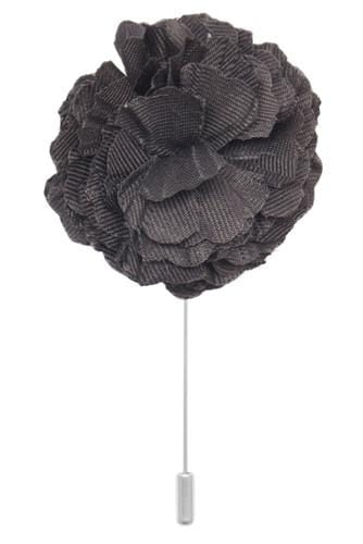 Premium Cotton Lapel Pin - Dark Slate Grey | Elegant Lapel Accessory for Suits, Blazers & Formal Events | Perfect for Weddings, Business Meetings & Special Occasions