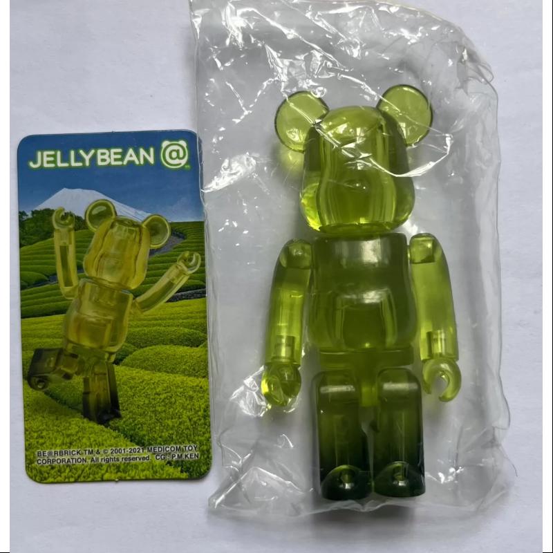 Bearbrick Series 42 JELLYBEAN Green 100% Collectible Vinyl Art Toy - Limited Edition Designer Figure for Display & Home Decor