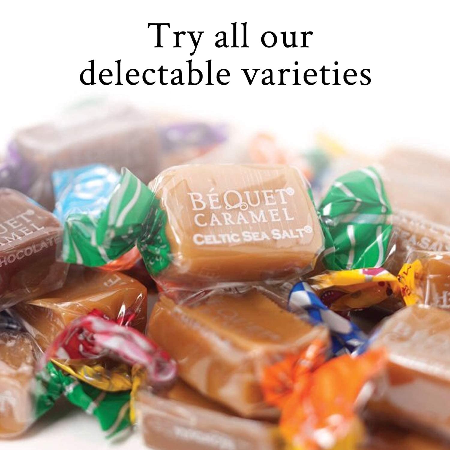Béquet Gourmet Chewy Caramel Candy - Individually Wrapped Kosher & Gluten Free - 24oz Resealable Pouch - Perfect for Gifts, Parties & Snacking - Made in Montana USA