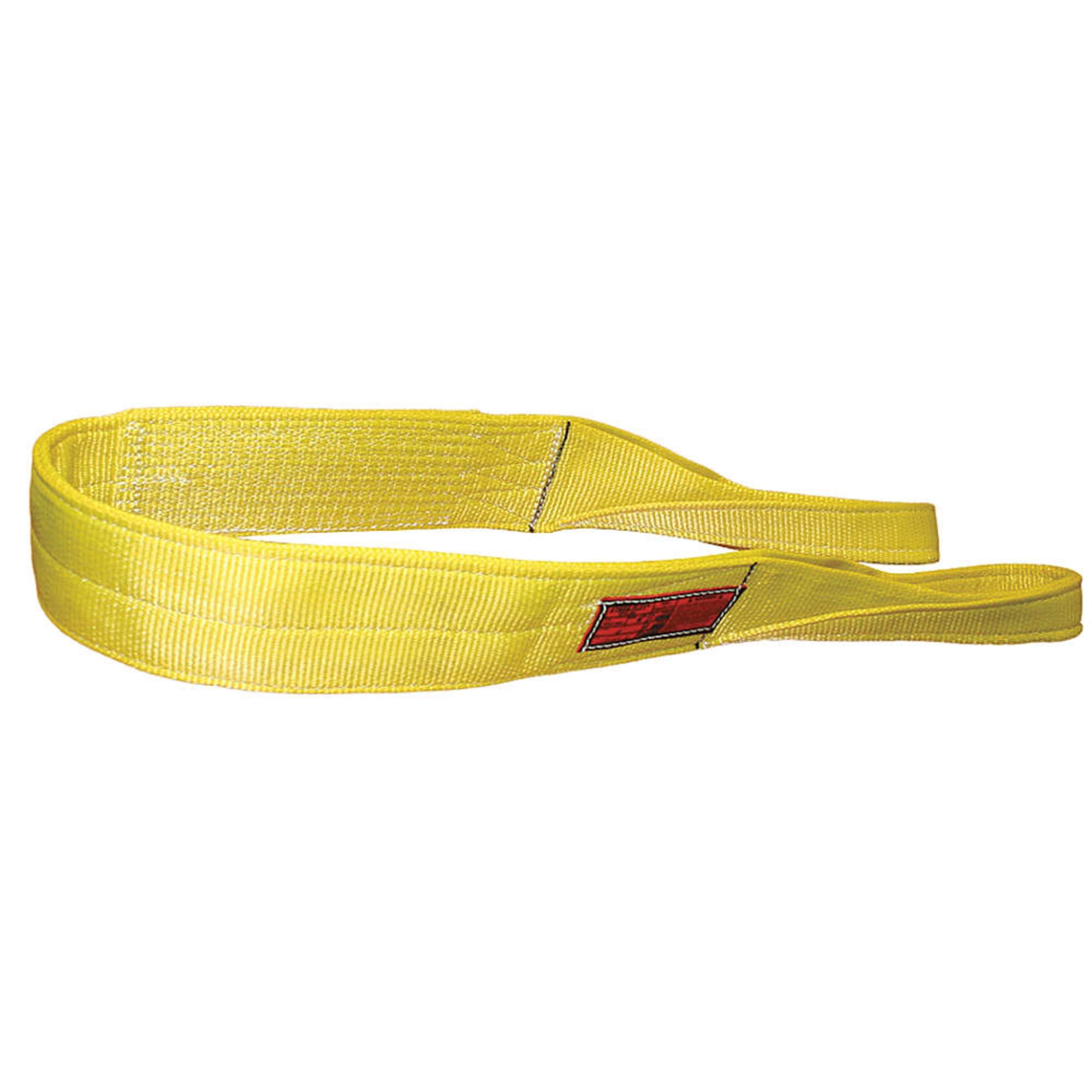 Heavy Duty 10 ft Web Sling Eye with 15,300 lb Capacity - Ideal for Lifting, Towing, and Rigging in Construction, Marine, and Industrial Applications