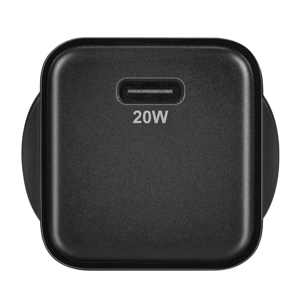 Bonelk 20W PD USB C GaN Fast Wall Charger with Easy Grip Cable - Compact & Powerful for iPhone 15/14/13, Samsung Galaxy, iPad - Perfect for Travel, Home & Office Use