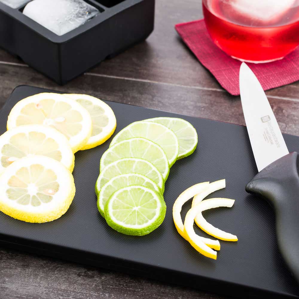 Bar Lux Black Plastic Cutting Board - Non-Slip, Heavy Duty for Professional Kitchen Use - 6 x 9 3/4 Inches - Perfect for Chefs, Restaurants & Home Cooking (1 Count)