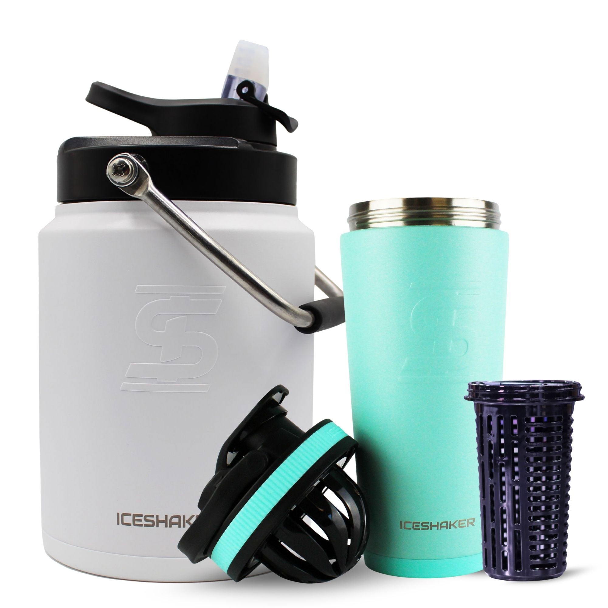 Premium Ice Shaker Hydration Pack - Insulated Water Bottle for Gym, Workout & Outdoor Sports - Leakproof & BPA-Free Shaker Cup for Protein Shakes & Cold Drinks