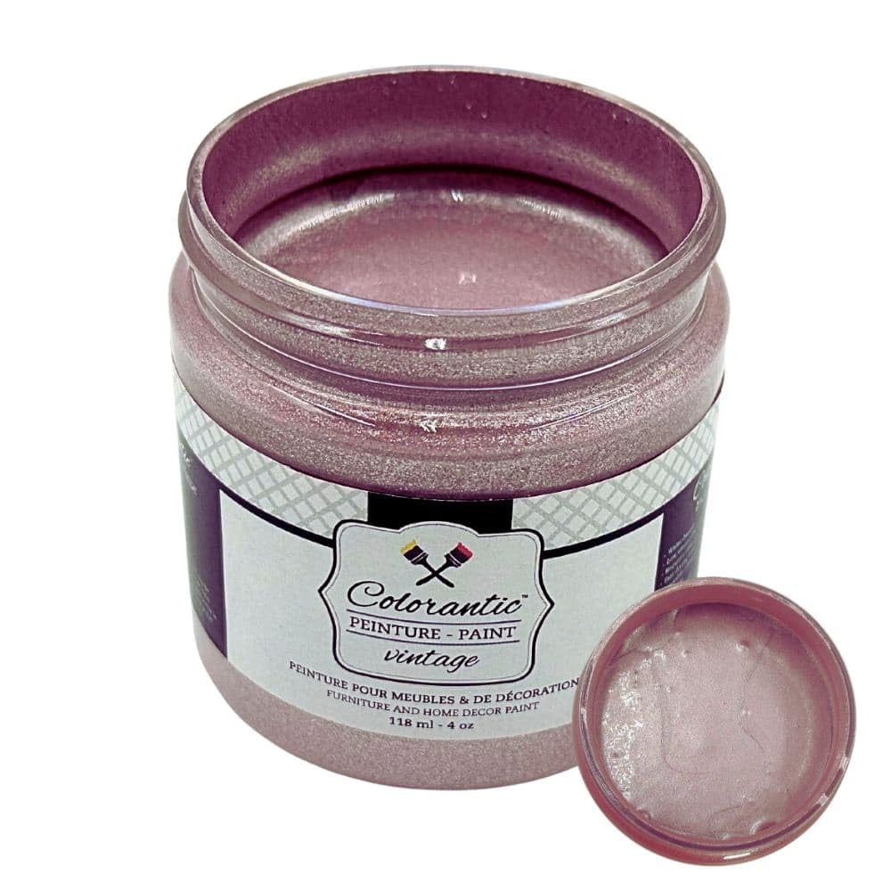 Metallic Rose Gold DIY Furniture Paint - 4 oz Opaque Acrylic Craft Paint for Walls, Art, Pouring | Perfect for Home Decor, Upcycling Projects & Creative Painting Techniques