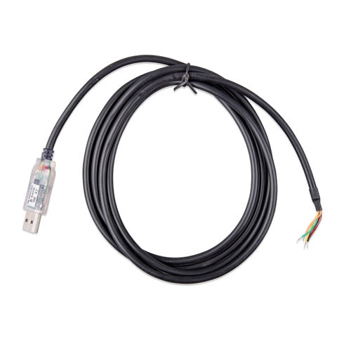 Victron Energy RS485 to USB Converter Cable - 1.8m (6ft) High-Speed Data Transfer for Solar Power Systems & Marine Applications