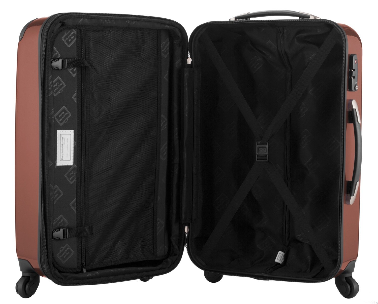 Premium Brown Hand Luggage Carry-On Suitcase 65cm - Lightweight Durable Cabin Bag for Air Travel, Business Trips & Weekend Getaways