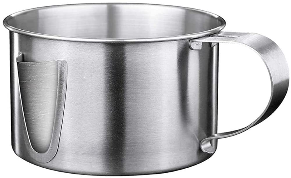 304 Stainless Steel Fat Separator Bowl with Handle - Oil & Soup Drainer Jug, Multipurpose Kitchen Oil Filter - Perfect for Healthy Cooking, Meal Prep & Postpartum Weight Loss