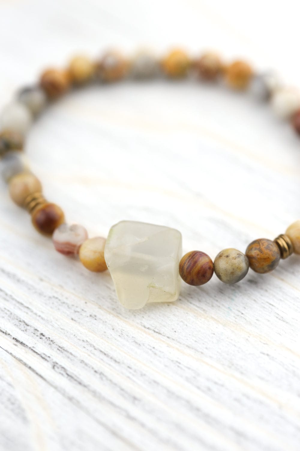 Harmonizing Jasper & Moonstone Bracelet for Women - Natural Stone Healing Crystal Jewelry for Balance & Positive Energy - Perfect for Meditation, Yoga & Spiritual Gifts