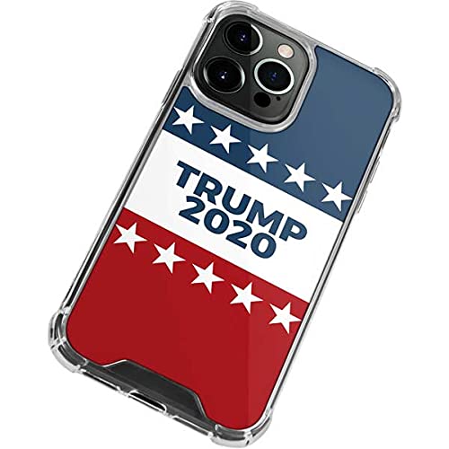 Skinit Clear Phone Case for iPhone 13 Pro - Patriotic Trump 2020 Red White Blue Design | Slim Protective Cover for Everyday Use & Special Occasions