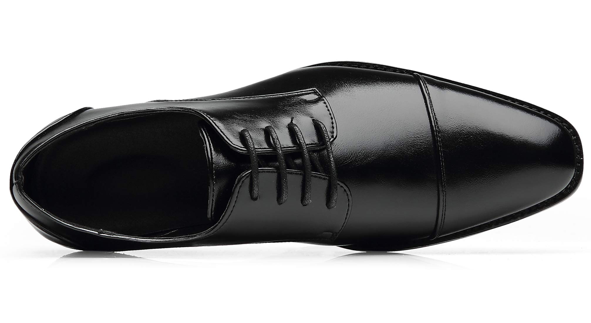 Men's Classic Wingtip Oxford Dress Shoes - Formal Cap-Toe Lace-Up Business Shoes for Office, Wedding & Special Occasions