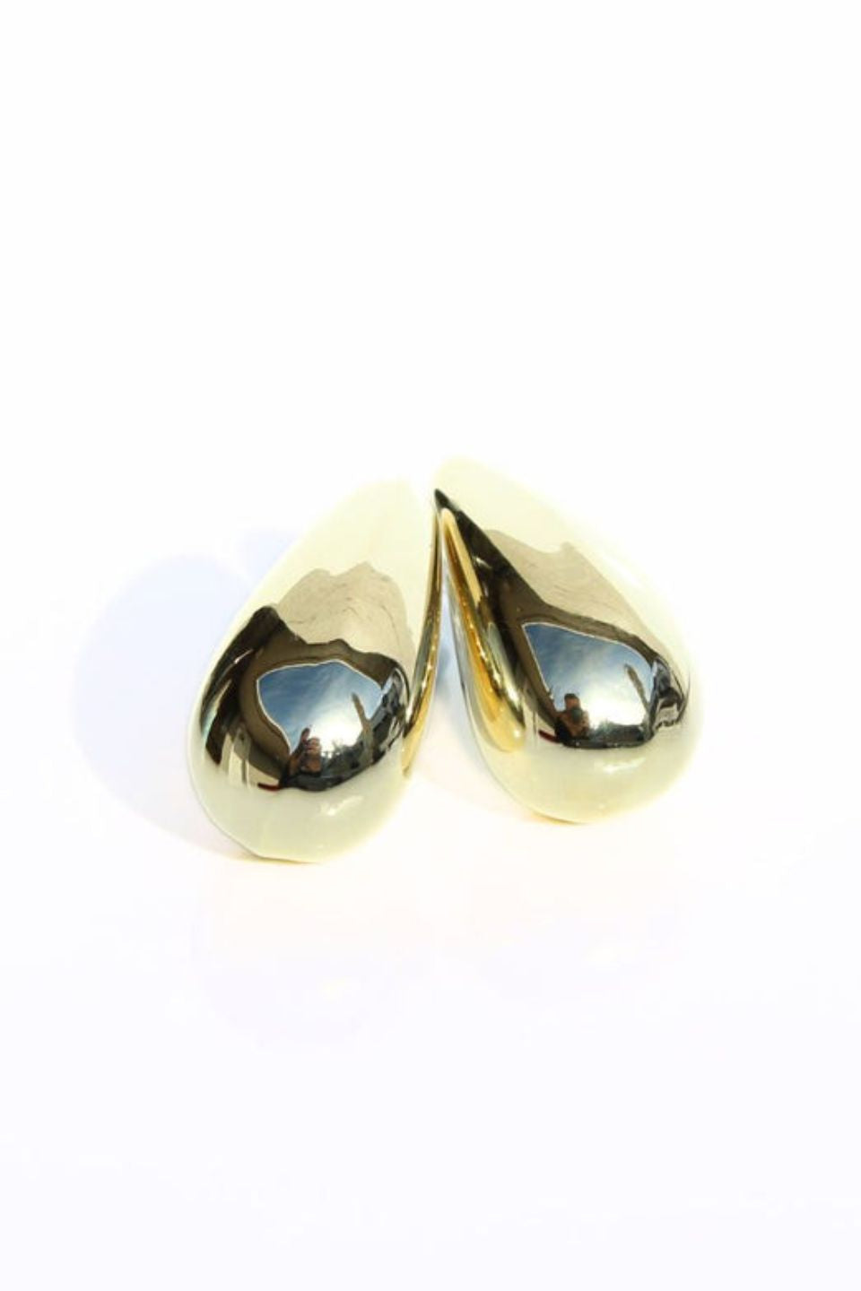 Elegant Large Gold Tear Drop Earrings for Women - 14K Gold Plated Dangle Earrings - Perfect for Parties, Weddings & Evening Events