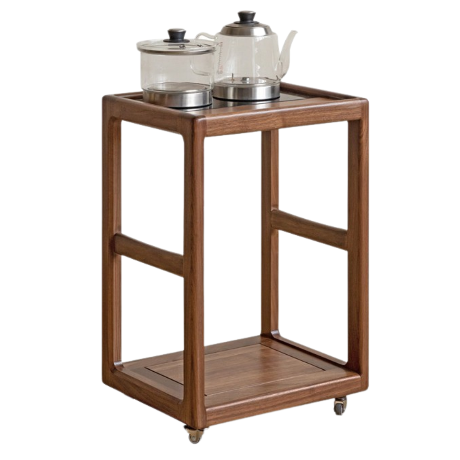 out of stock 16.9x13.7x25.5 inch / 43x35x65 cm / Rich Dark Walnut Color / side table with tea maker