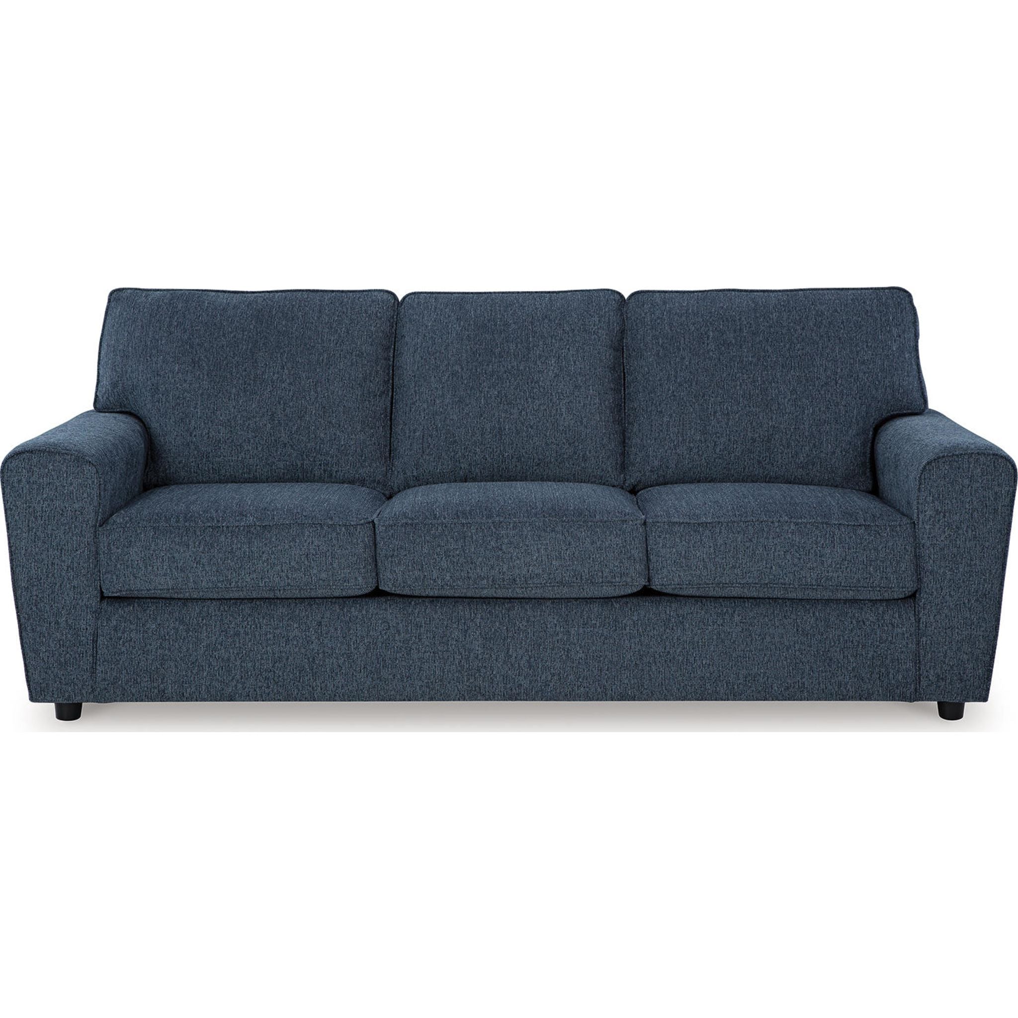 Arlis Sofa Cobalt Blue - Modern Mid-Century Fabric Sofa for Living Room, Lounge & Office - Comfortable & Stylish Home Furniture