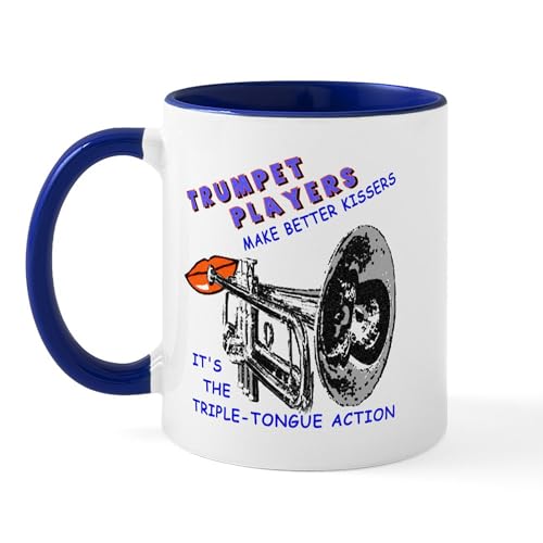 White/Navy Inside - Trumpet Kissers Mug