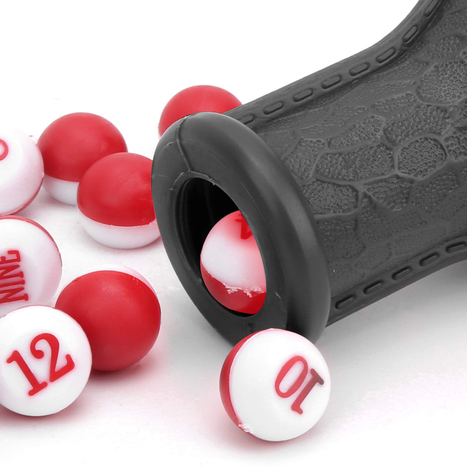Alvinlite 16-Piece Numbered Dice Set with Shaker Bottle - Portable Billiard & Casino Game Accessories for Poker, Board Games, and Tabletop Entertainment (Black)