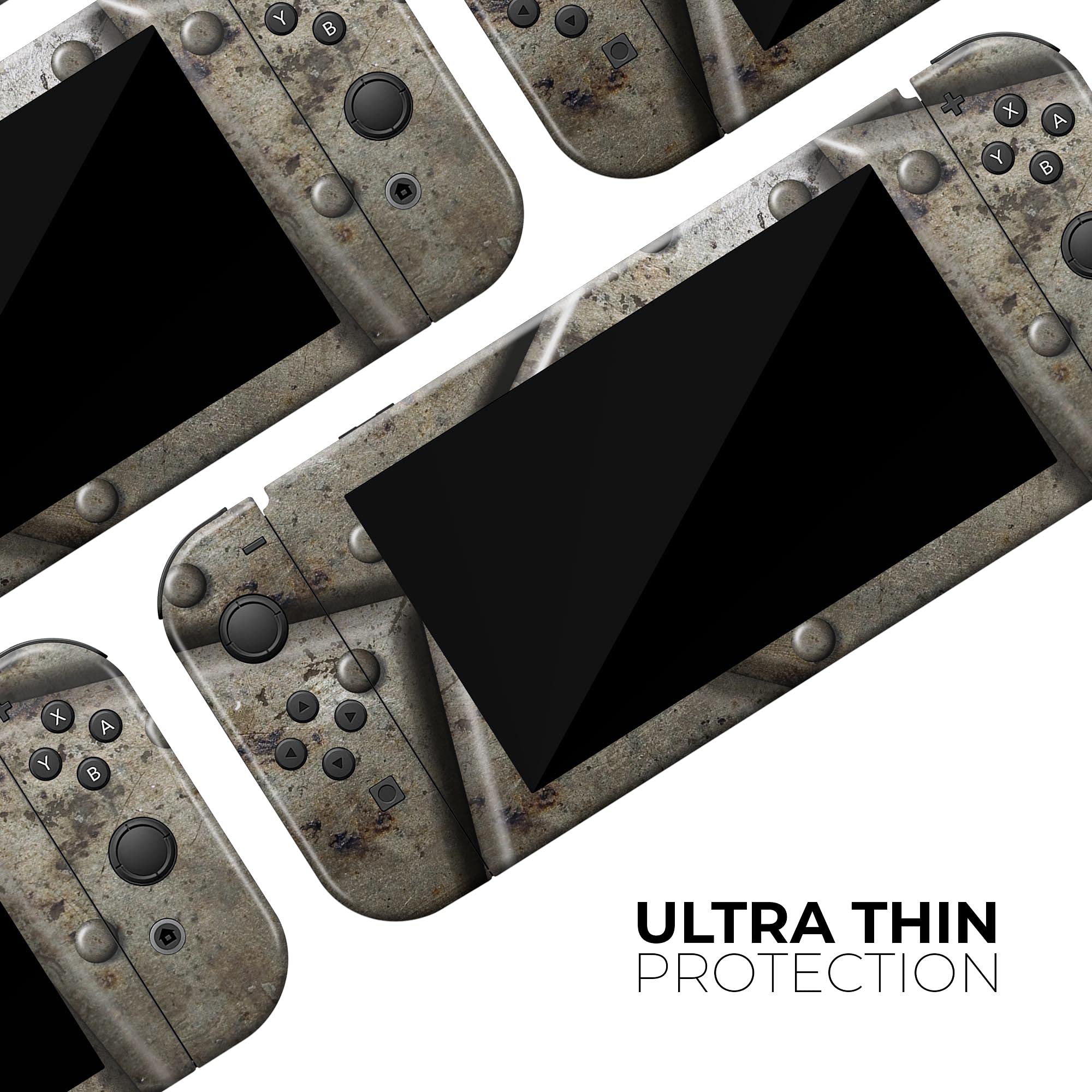 Nintendo Switch Dock Skin Decal - Protective Scratch-Resistant Removable Vinyl Wrap Cover with Bolted Steel Plates V2 - Perfect for Gaming Setups & Console Protection