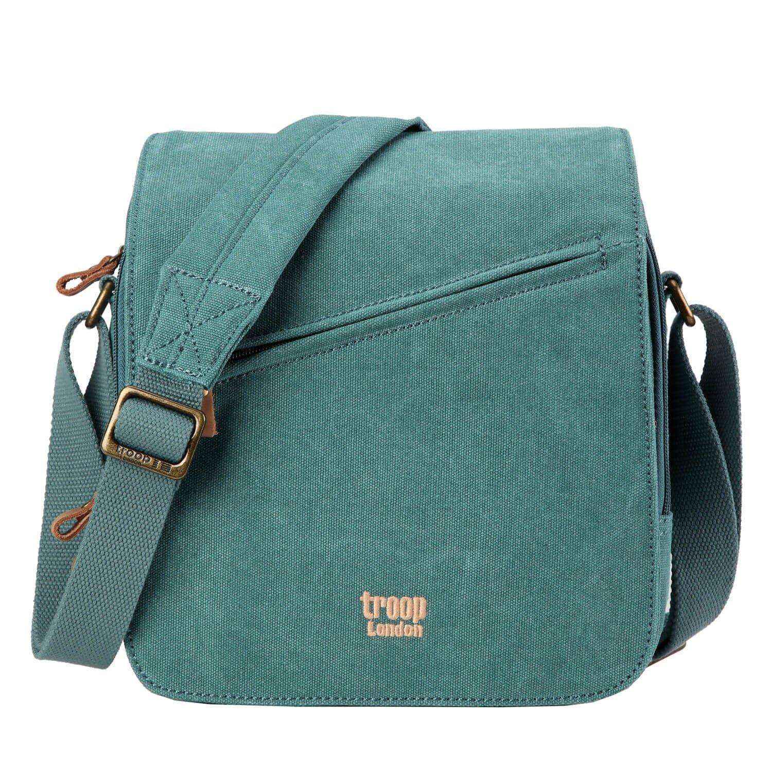 Troop London Classic Canvas Crossbody Bag for Men & Women - Stylish & Durable Shoulder Bag for Travel, Work & Everyday Use