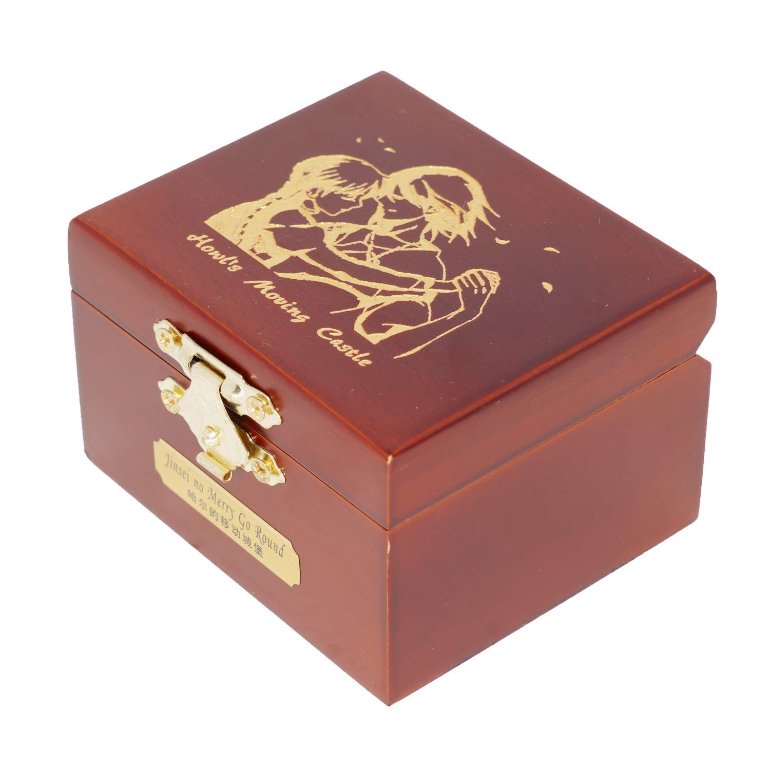 Youtang Hand-Cranked Wooden Music Box with Carved Castle Design & Mirror - Perfect for Christmas, Birthday, Valentine's Day Gifts (Silver Movement) - Romantic Home Decor & Special Occasion Present