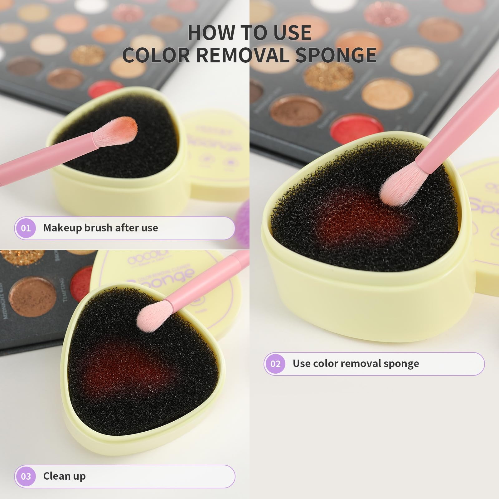 Docolor Vegan Makeup Brush Cleaner Set with Coconut Oil - Perfect for Cleaning Sponges & Brushes at Home