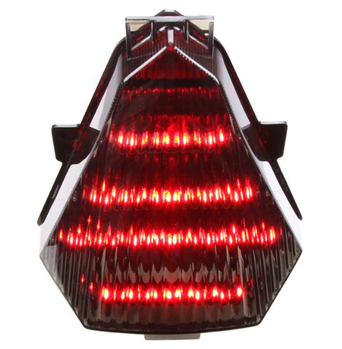 Smoked Sequential LED Tail Lights for 2008-2016 Yamaha YZF R6 Motorcycle - Enhanced Visibility & Style for Night Riding & Custom Builds