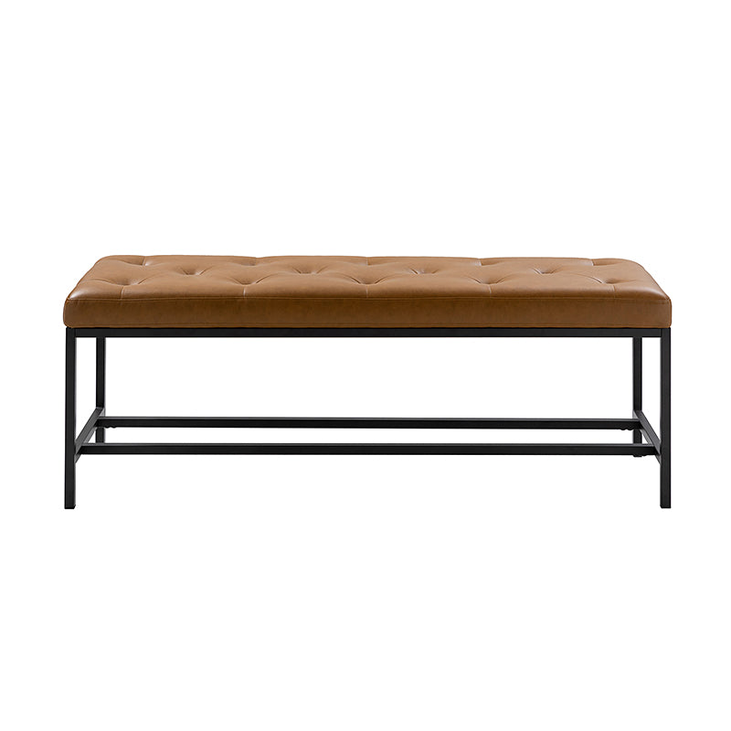 Johannes Upholstered Bench - Stylish Storage Ottoman with Tufted Cushion, Modern Entryway Bench for Bedroom, Living Room & Hallway - Perfect for Seating, Storage & Home Decor