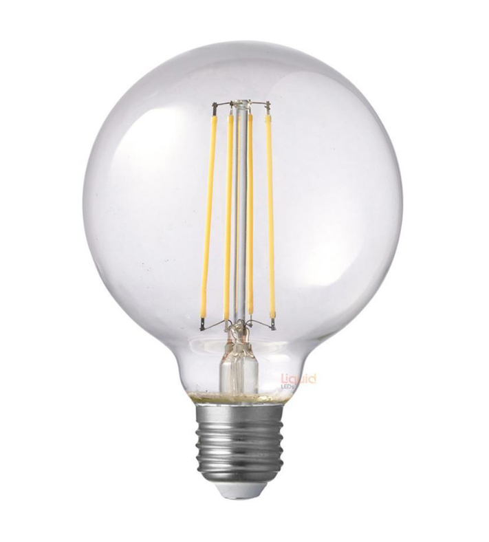 8W ES (E27) LED Carbon Filament G95 Bulb - Cool White Light for Vintage Edison Style Lamps, Restaurants and Home Decor