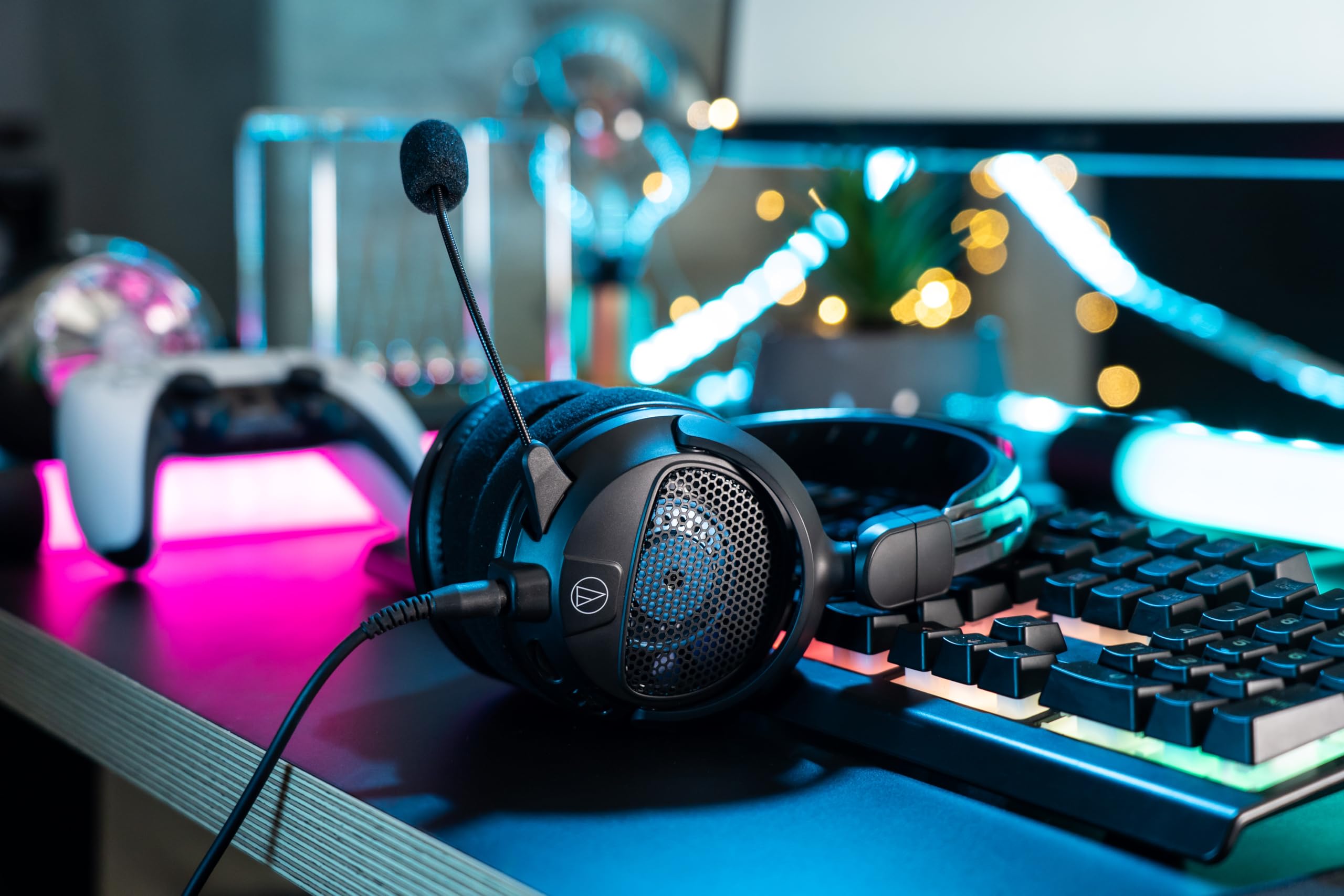 Audio-Technica GDL3 Open-Back Gaming Headset - High-Fidelity Sound, Noise Isolation, Comfortable Ear Pads for PC, PS5, Xbox & Streaming (Black) - Perfect for Competitive Gaming & Long Sessions