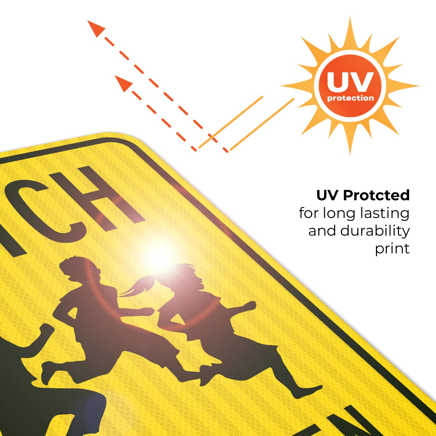 18x24 Inches 3M EGP Reflective Aluminum Traffic Sign - Watch Children Sign by Sigo Signs | .080 Fade-Resistant for Indoor & Outdoor Use | Made in USA | Perfect for School Zones, Playgrounds & Neighborhood Safety