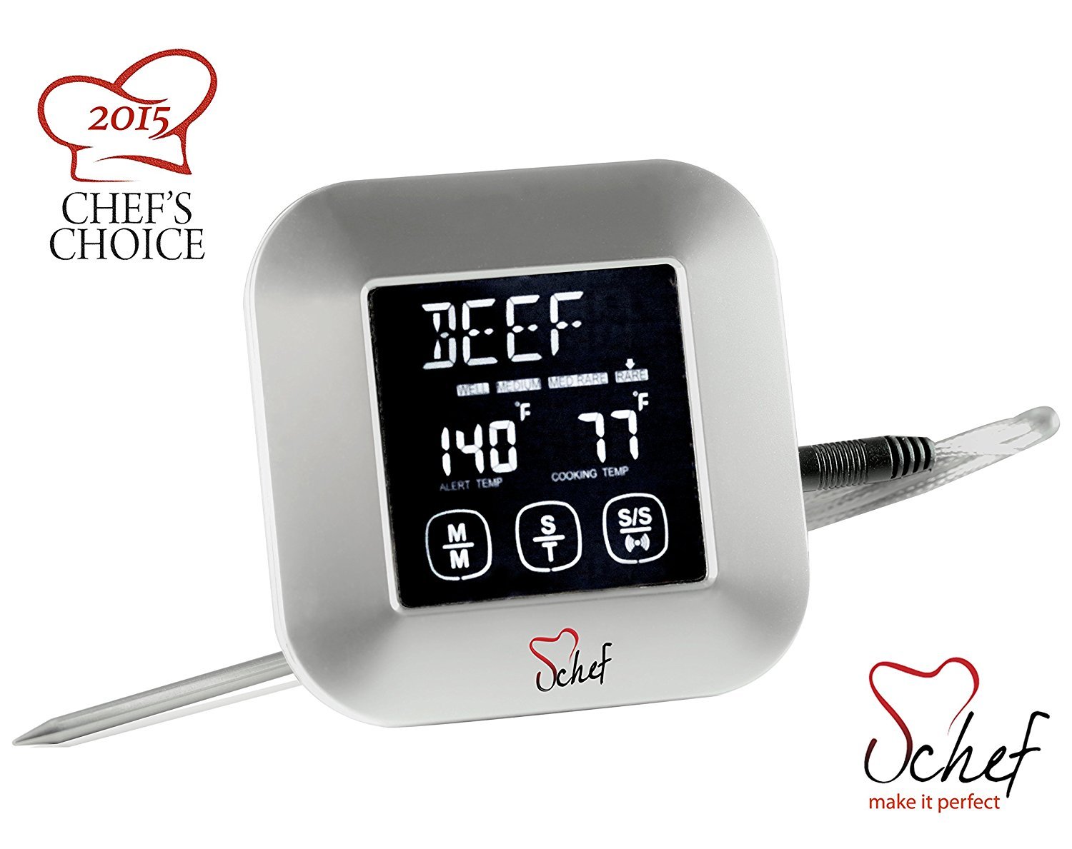 **Digital Meat Thermometer with Timer - Oven, BBQ, Grill & Smoker Safe - Instant Read Fahrenheit Cooking Thermometer for Perfect Steak, Turkey, Chicken & More (Ideal for Home Chefs & Outdoor Cooking)**