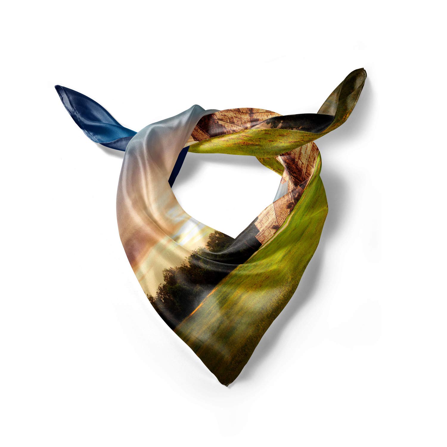 Ambesonne Travel Headscarf - Kukulkan Pyramid Yucatan Design, Stylish Hijab Scarf for Women, Lightweight & Breathable - Perfect for Travel, Beach, Summer Outfits and Cultural Events