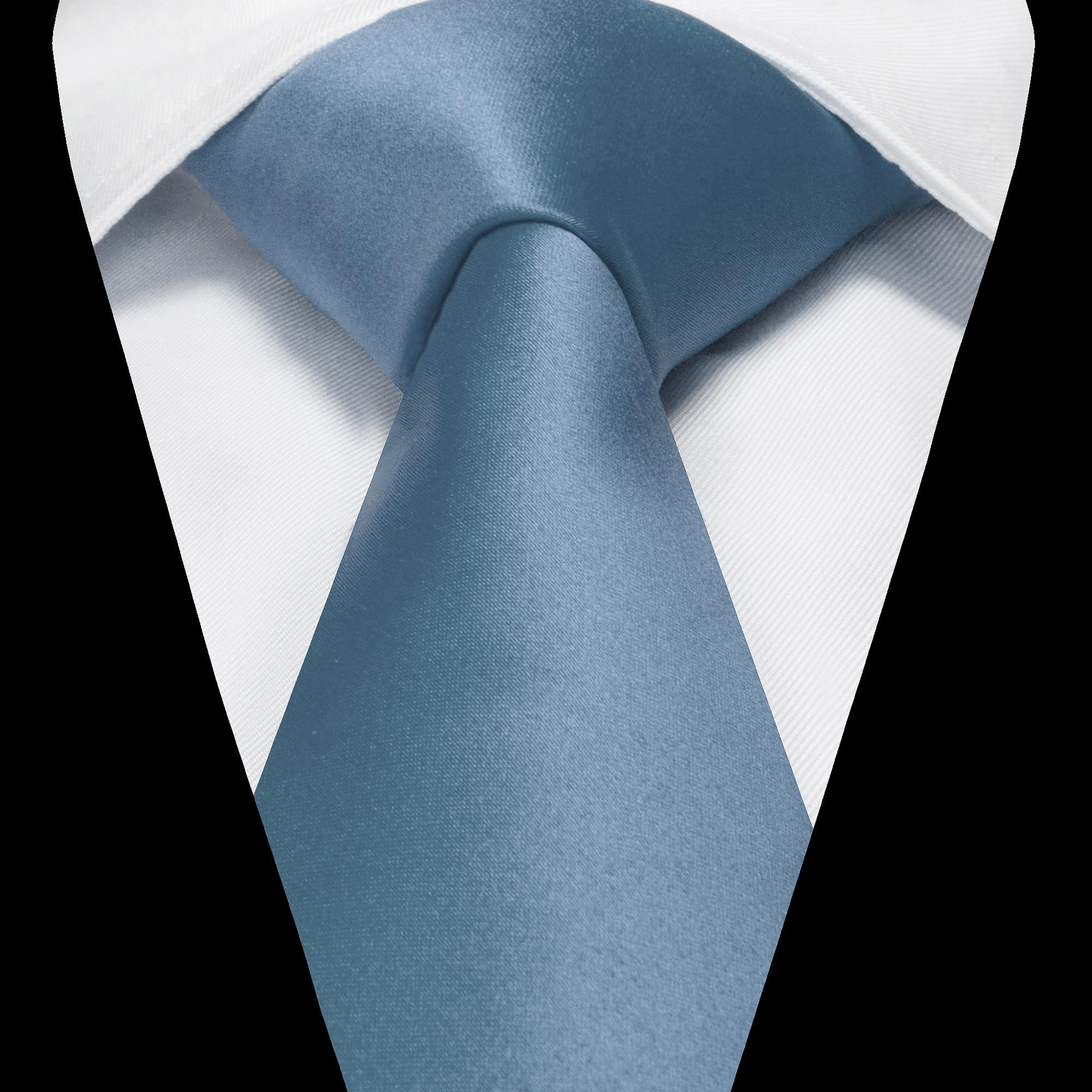 Elegant Dusty Blue Silk Tie and Pocket Square Set for Men - Perfect for Weddings, Business Meetings & Formal Events